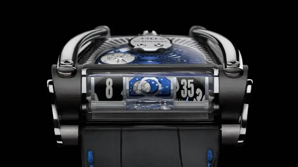 The MoonMachine 2 with a projected moonphase display