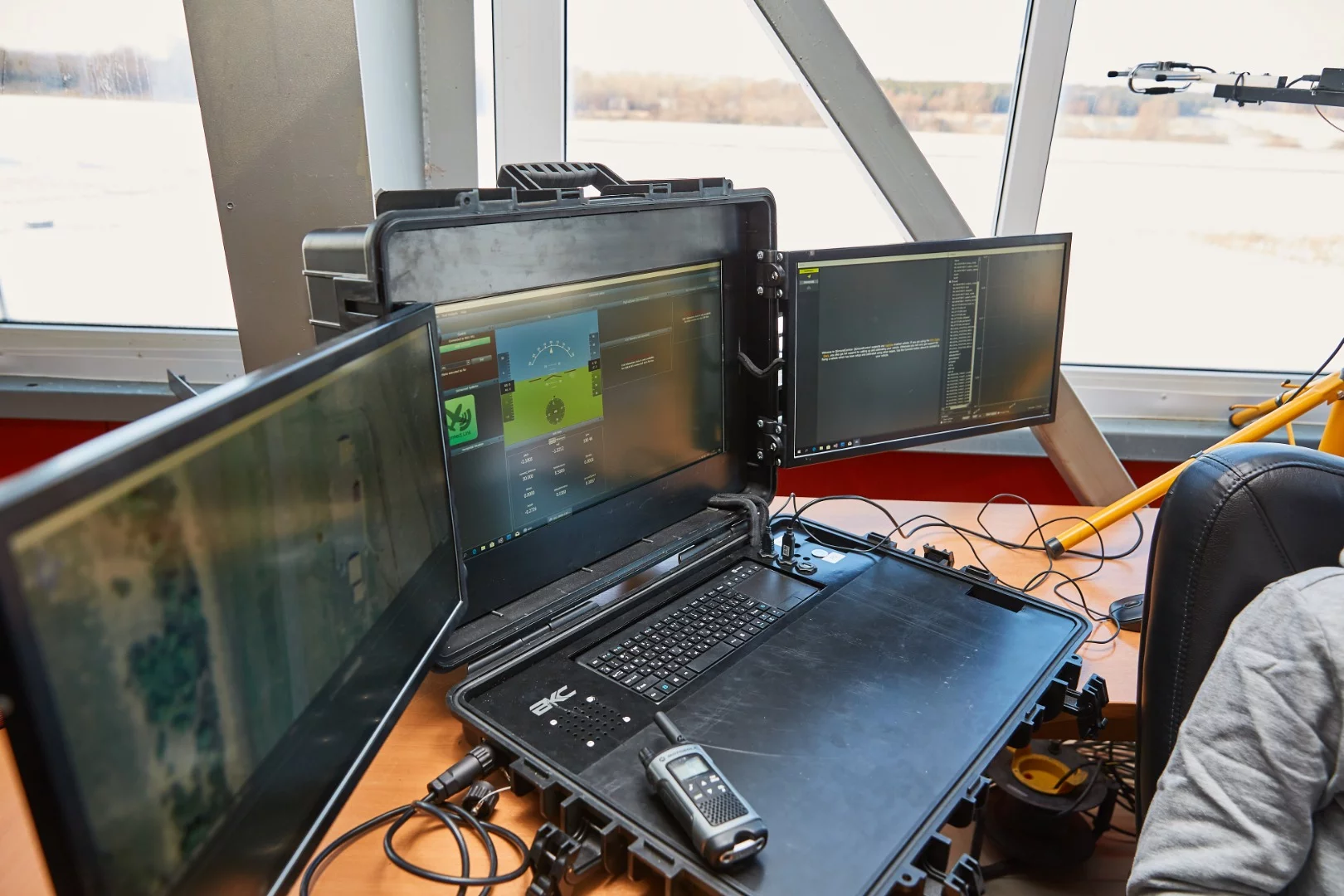 Control room during ARDN's demonstrations of its Skyf drone