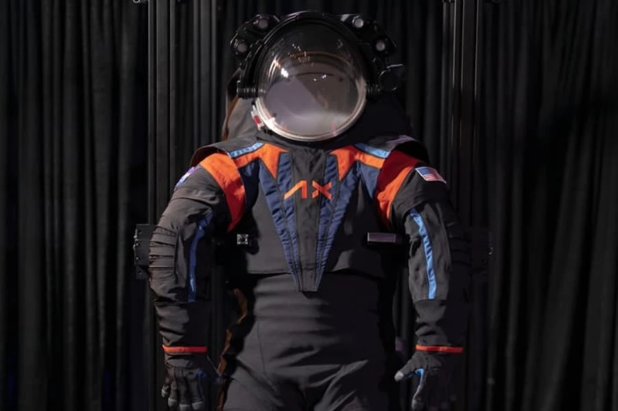The prototype Artemis III spacesuit – the final version will be white