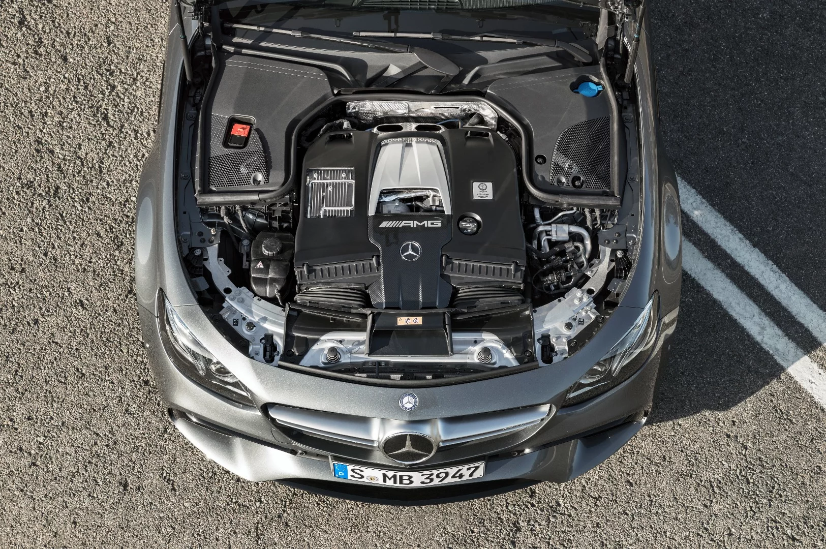 Under the hood of the E63 AMG