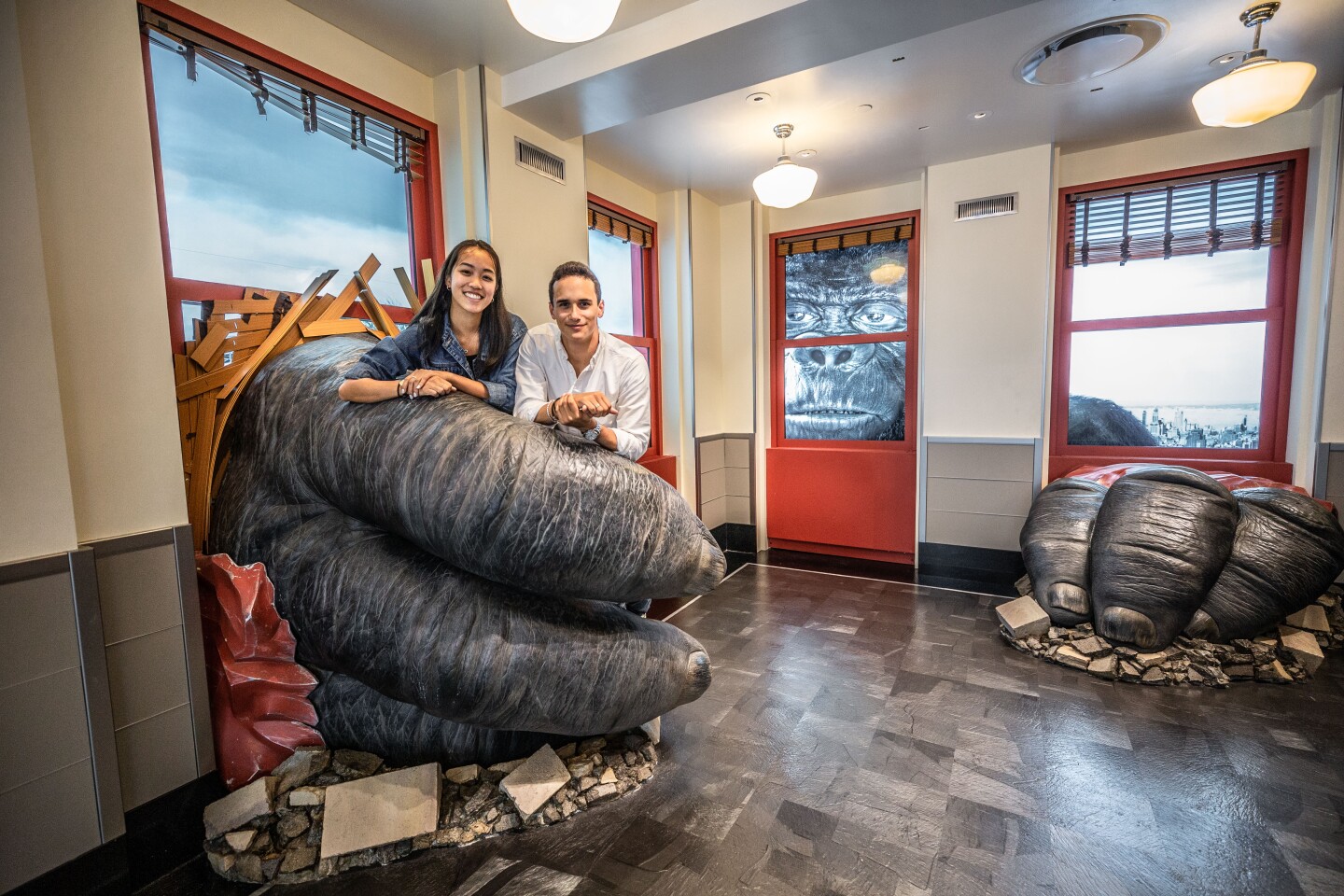 The Empire State Building's second floor now hosts a giant King Kong hand