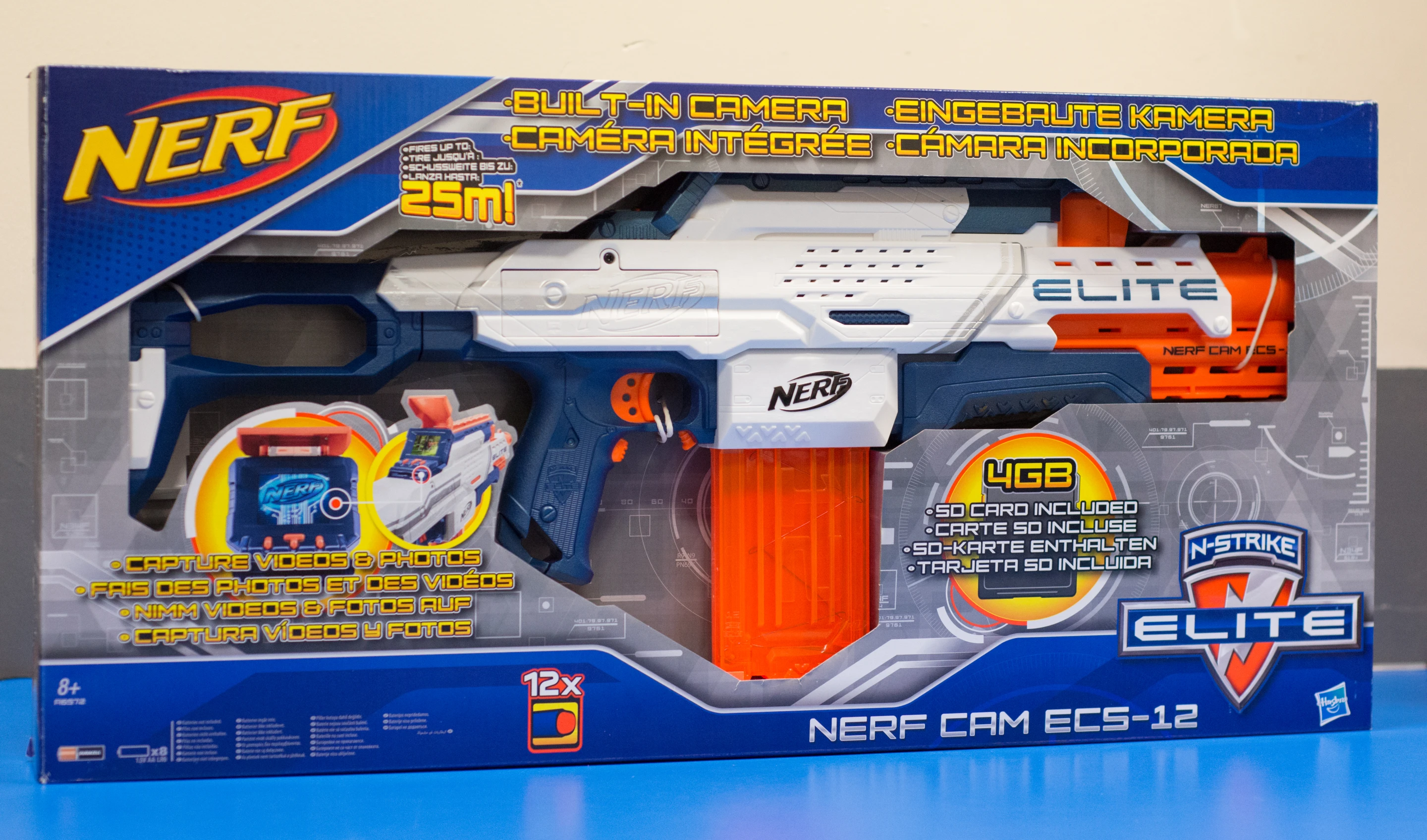 The N-Strike Elite Nerf Cam ECS-12 Blaster is selling for $80 (Photo: Simon Crisp/Gizmag.com)