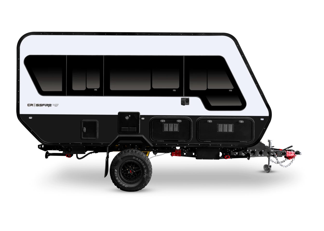 The new On The Move Crossfire is a compact trailer that looks plenty comfortable for a nomadic couple