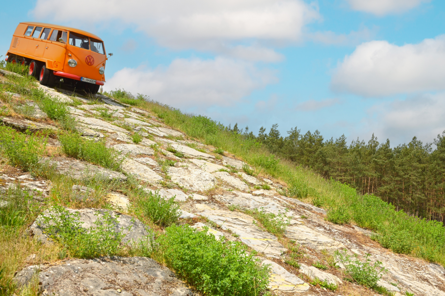 The Half-track Fox was built to climb steep mountain slopes, and what goes up must come back down