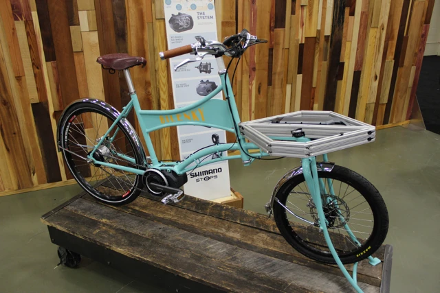 An interesting electric cargo bike from Bilenky (Photo: Ben Coxworth/Gizmag.com)