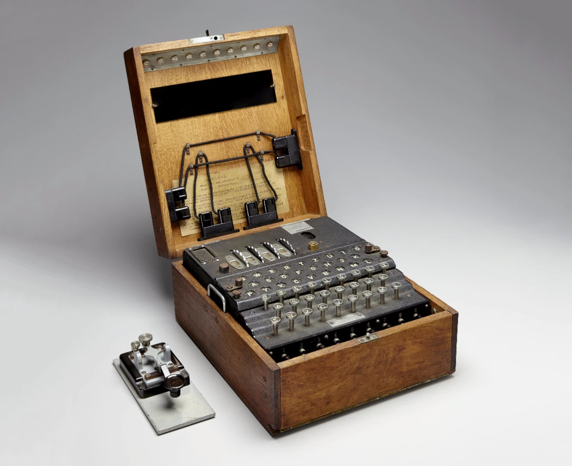 One of the rarest surviving Enigma cipher machines has sold at auction for a record price of US$463,500. An artifact of one of the most exciting episodes of World War II, the fully operational Enigma M4 was made in 1943 for Admiral Doneitz's Kriegsmarine to send secret messages to the German U-boat packs at the height of the war. It was part of the Bonhams History of Science and Technology Sale in New York City and easily surpassed the previous record of US$350,000 set in 2015. Full story.