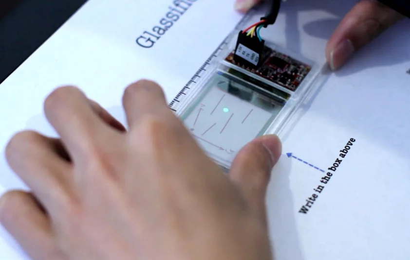 Glassified's clear graphics display allows augmented reality interaction with your drawings