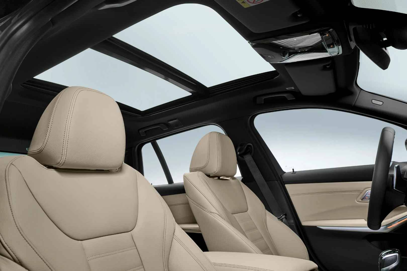 A dual-pane panoramic roof is offered in the new 3 Series Touring model
