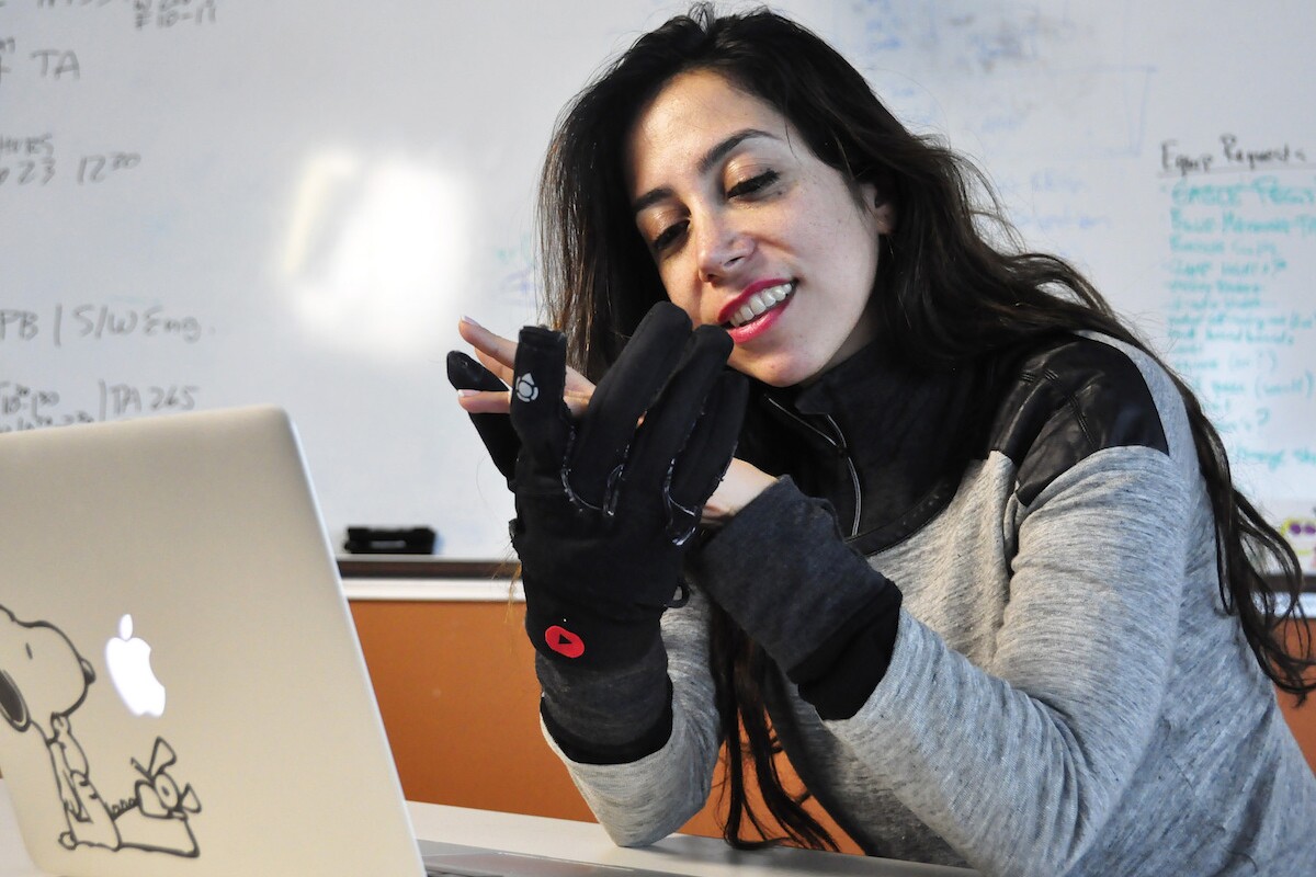 Haptic gloves bring long-distance couples a touch closer
