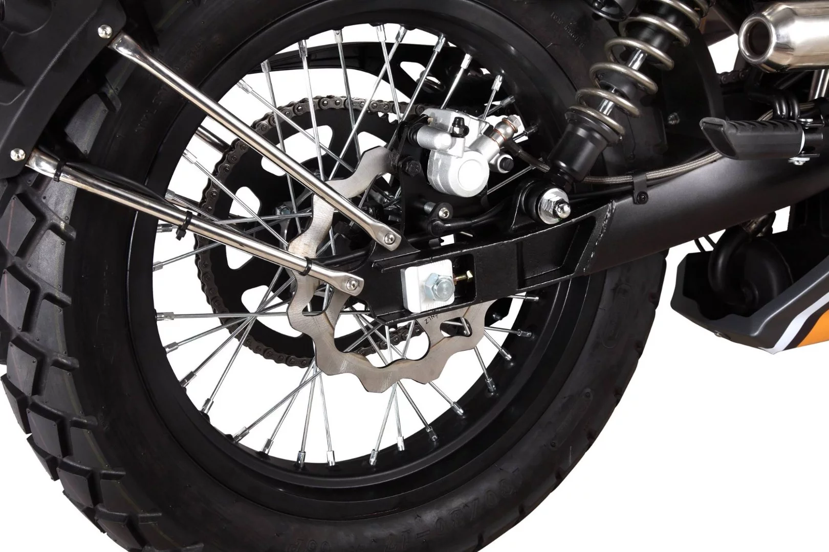 The wavy disk brakes will probably be replaced by standard ones in the final production Hipster