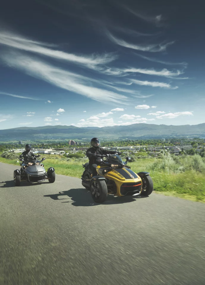 The F3-S is just as comfortable riding on the backroads as it is drifting in parking lots