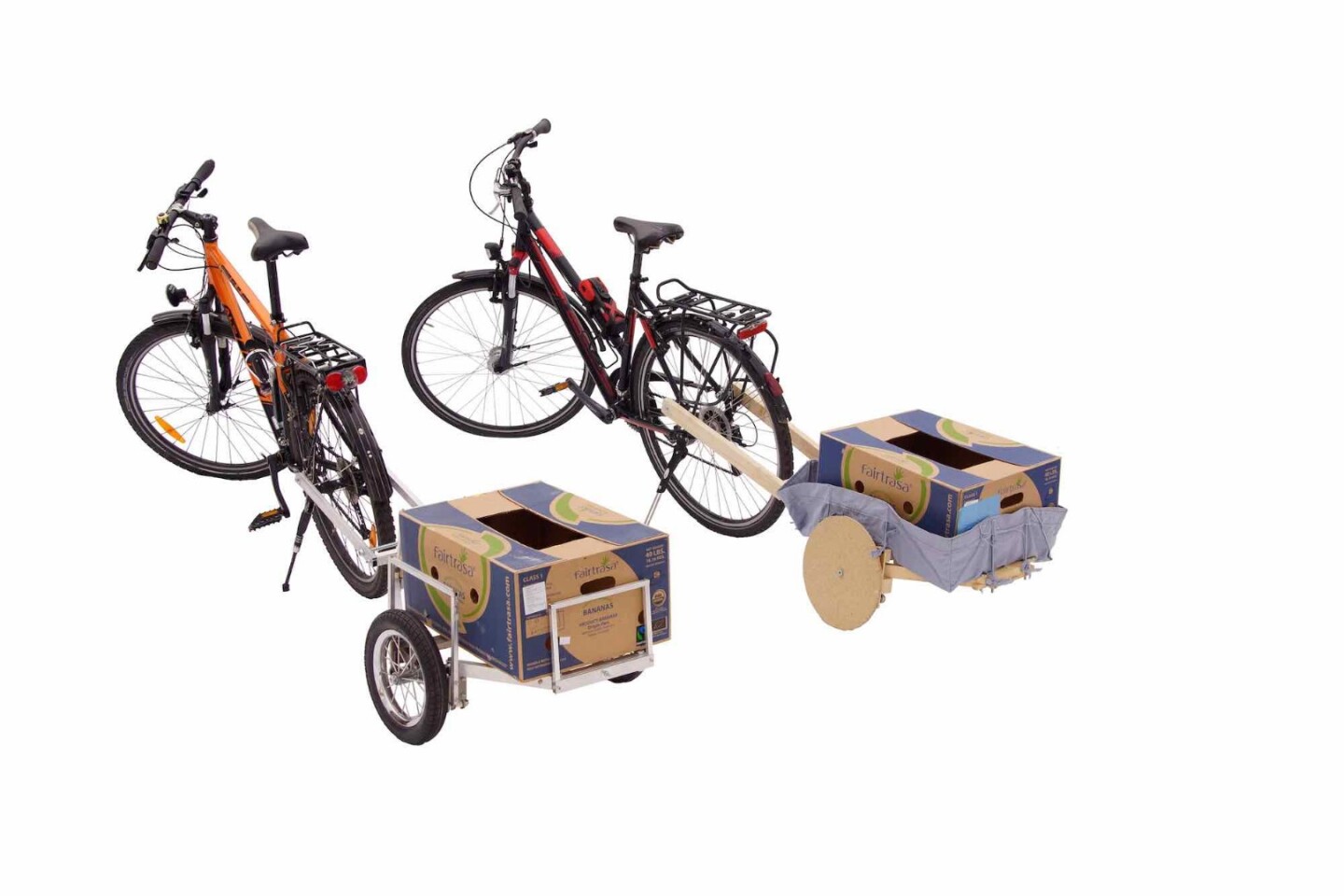 Versatile Bike Trailer Carries A Case Of Beer Folds Up Over The Rear Wheel