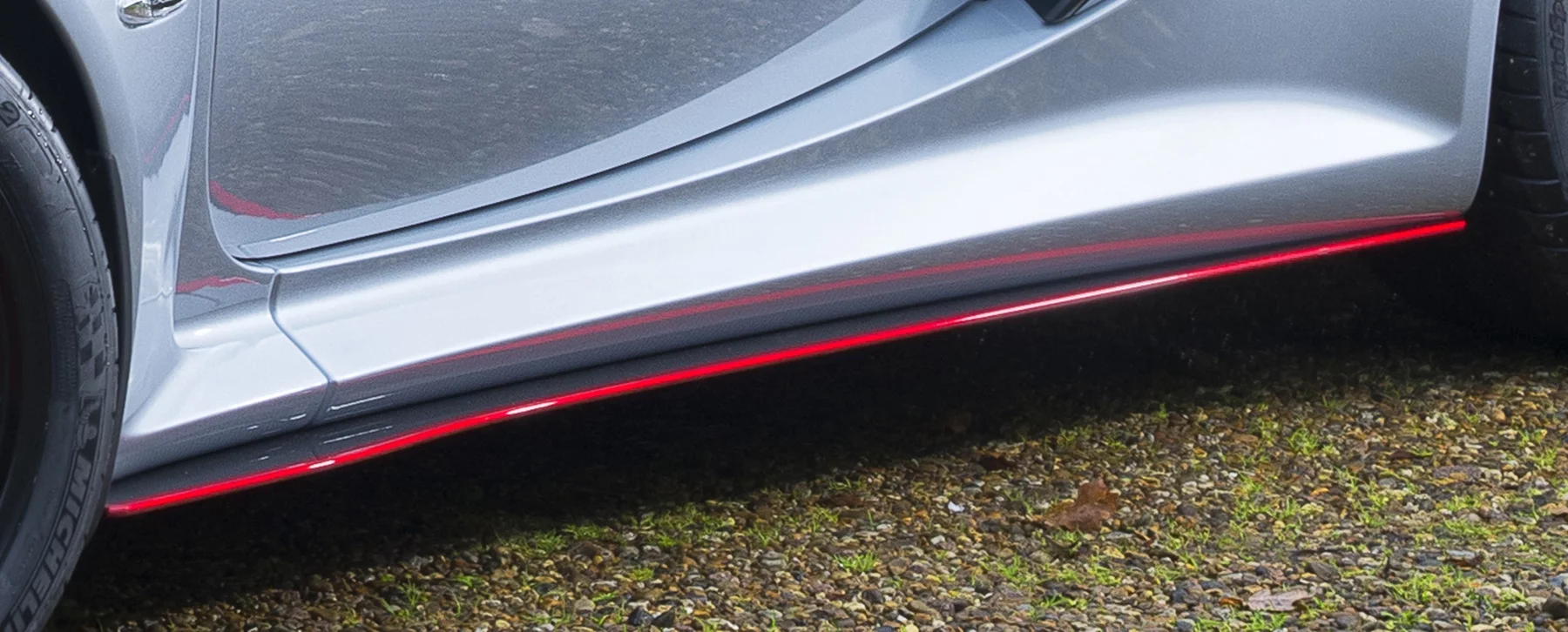 The Lotus Exige Sport 380 has highlighted side boards