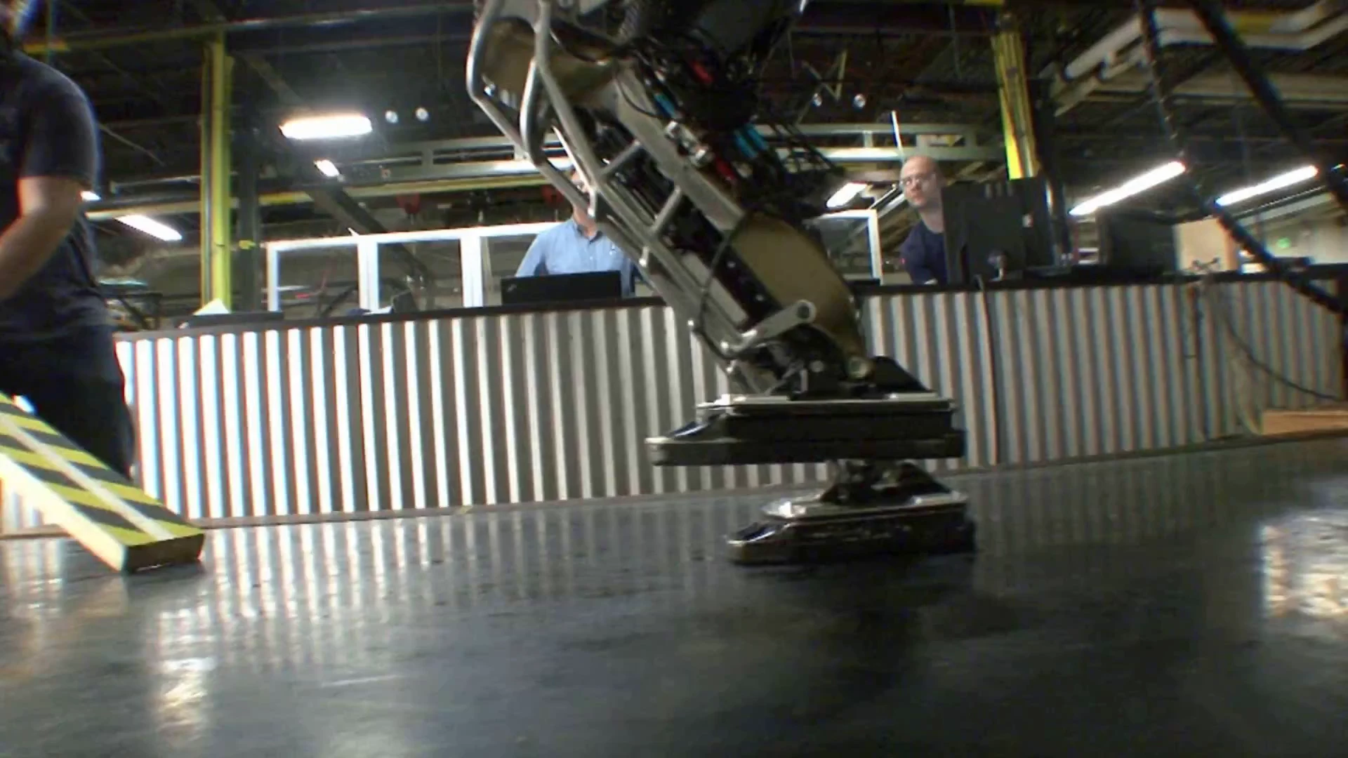 ATLAS can even walk over unexpected debris, like blocks of wood