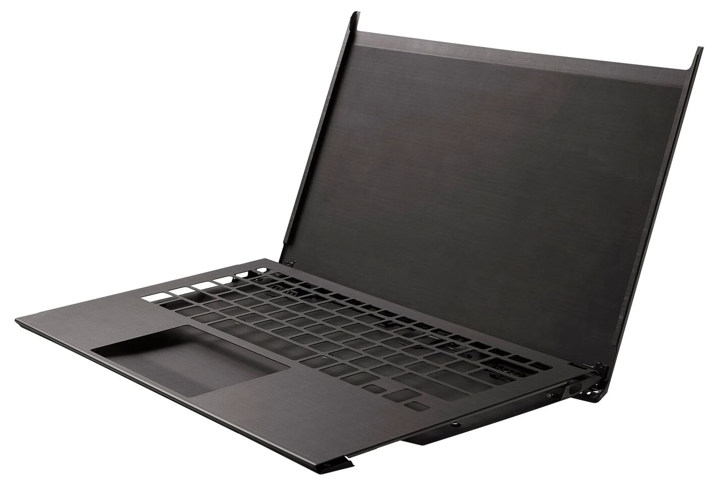 The carbon fiber layers are 3D-molded around the Vaio Z's chassis