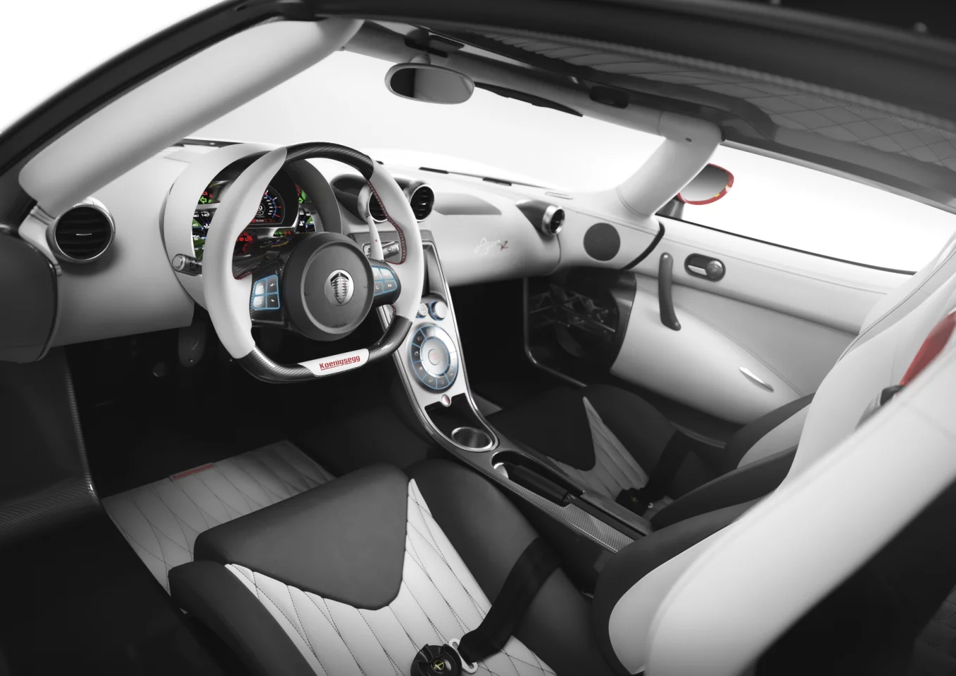 The interior of the 2013 Koenigsegg Agera R