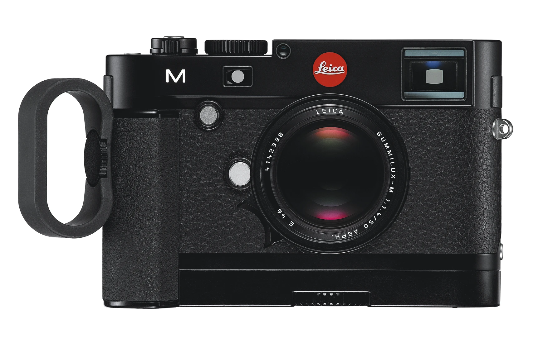 Live View Zoom and Live View Focus Peaking can be selected with the new focus button on the front of the Leica M