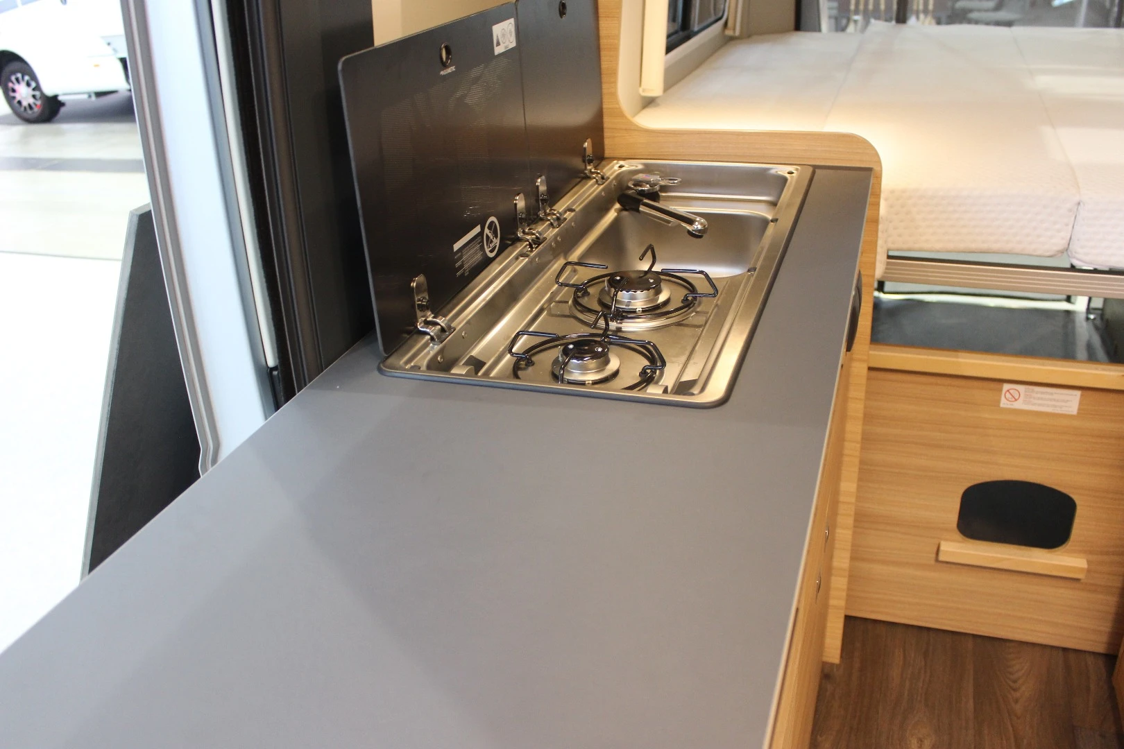 The Sunlight Cliff 640 camper van offers plenty of counter space