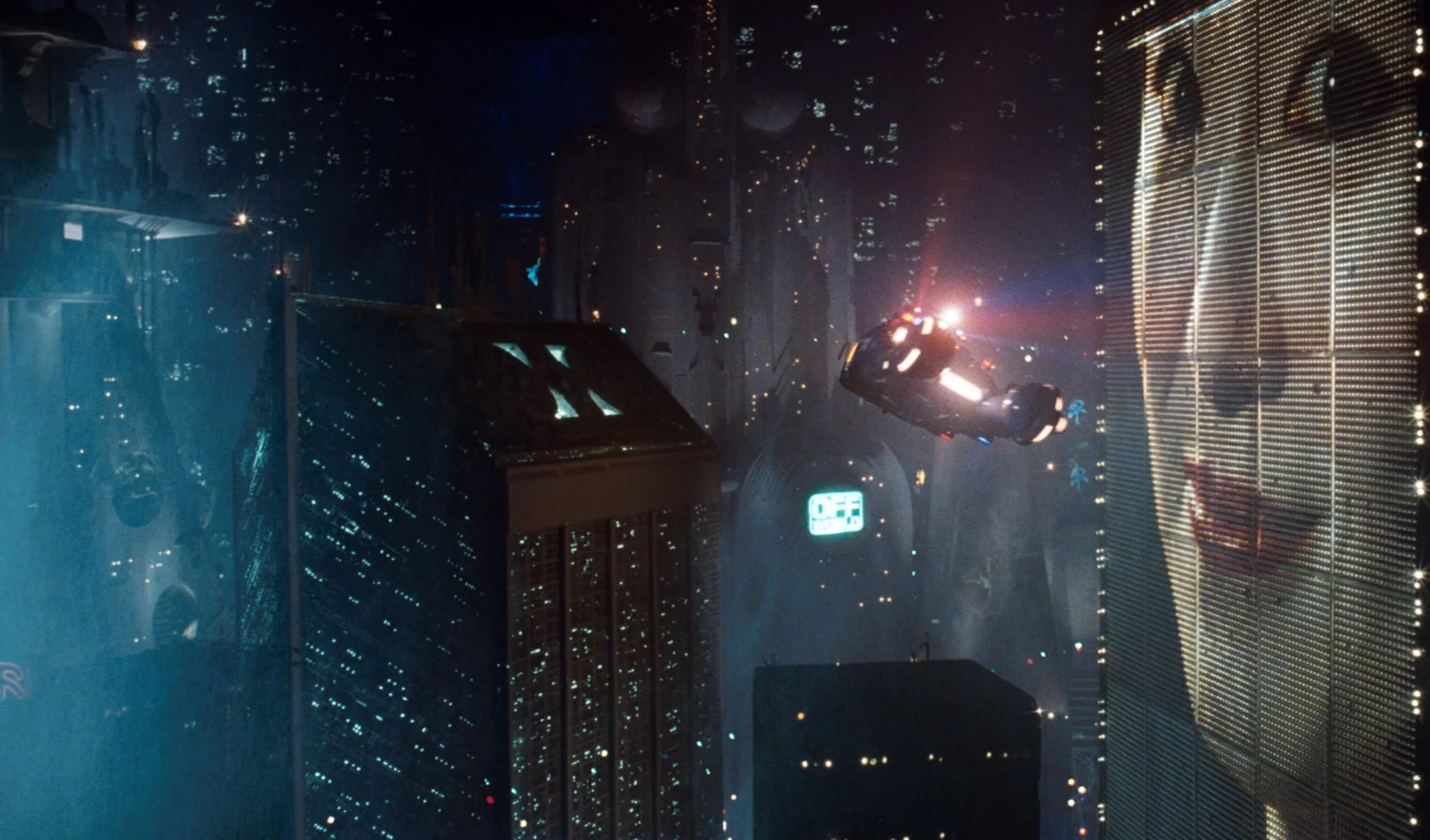 A still from the visually visionary original Blade Runner