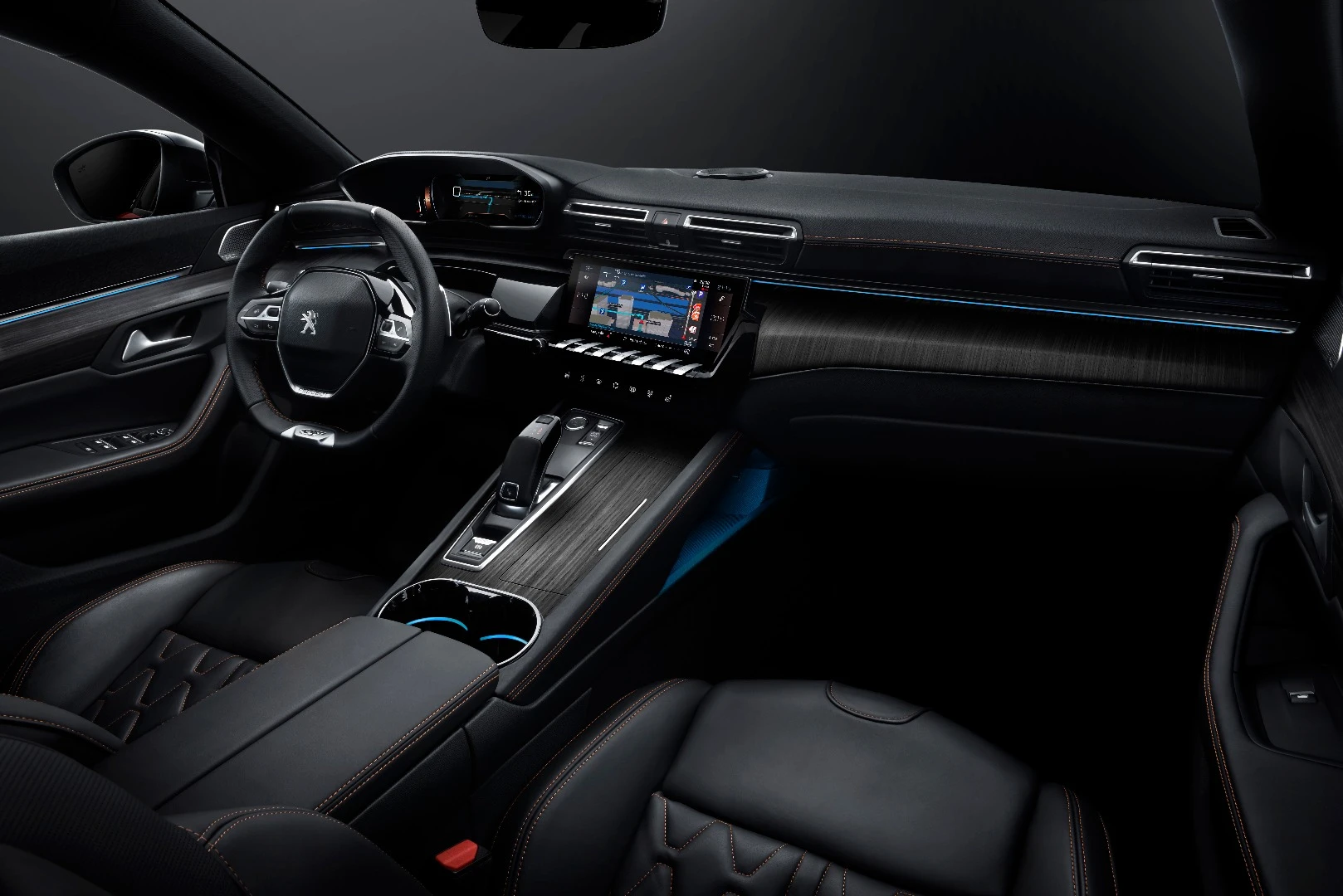 The interior of the 508 hosts Peugeot's i-Cockpit system, a cabin designed in the interests of road safety and revealed in 2016