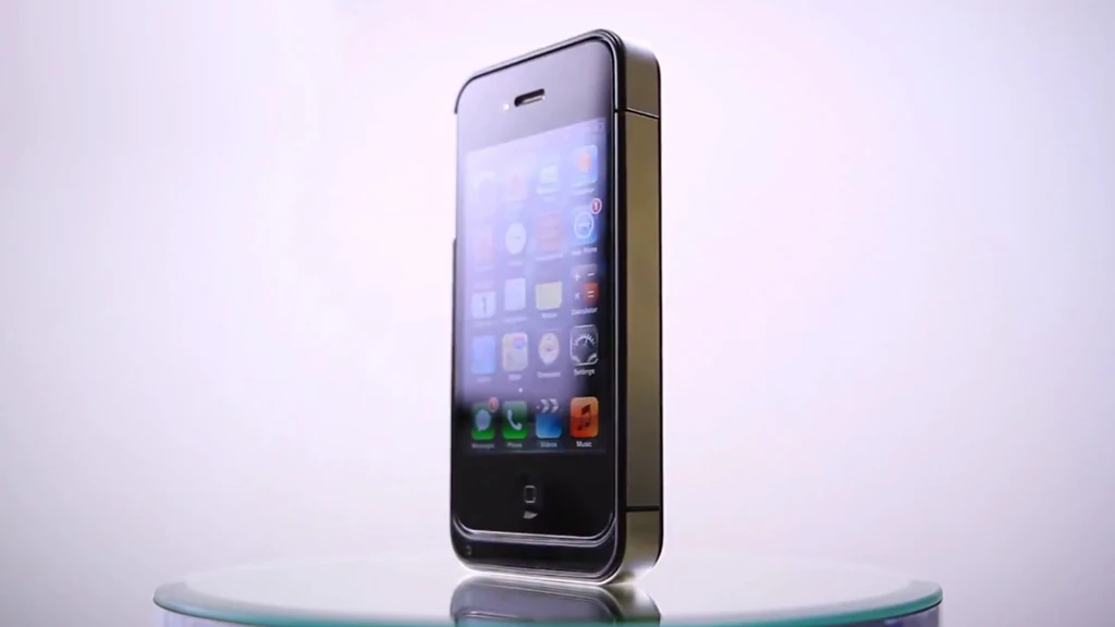 The EnerPlex fits snugly around an iPhone 4 or 4S