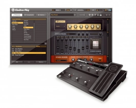 Guitar Rig gets more amps and effects in version 4 but you'll need to buy the pictured Kontroller hardware separately