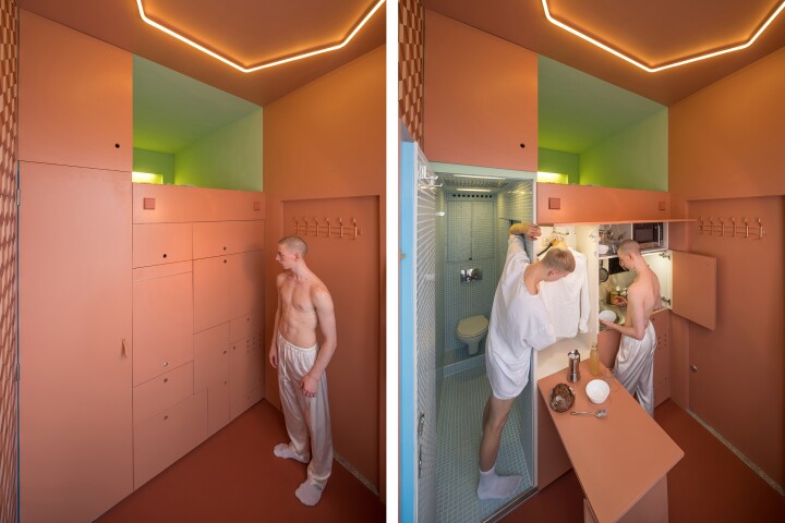 The Cabanon is a micro-apartment that's situated in a former attic and has a floorspace of just 6.89 sq m (74 sq ft)