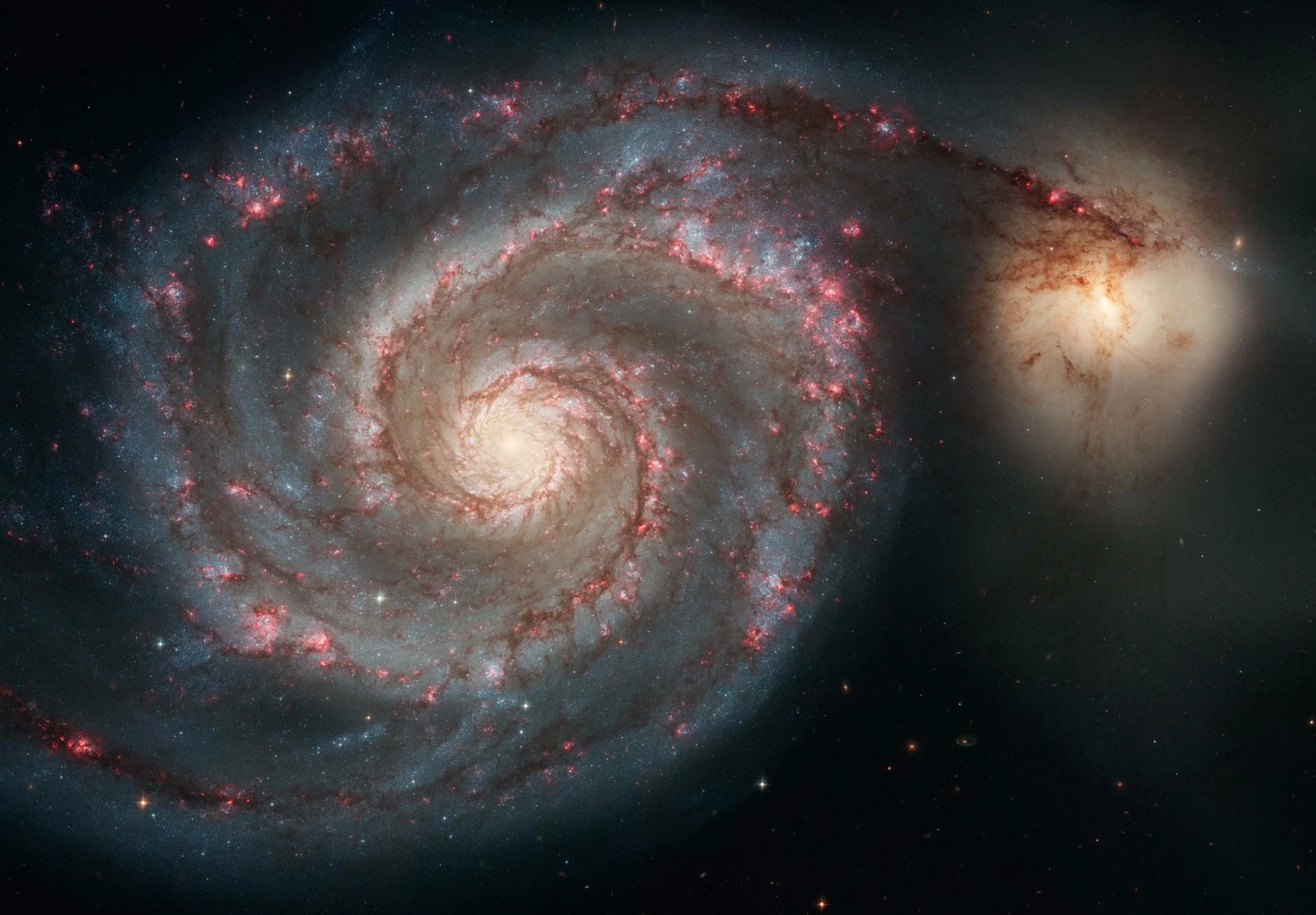 A Hubble mosaic of the Whirlpool galaxy (M51)