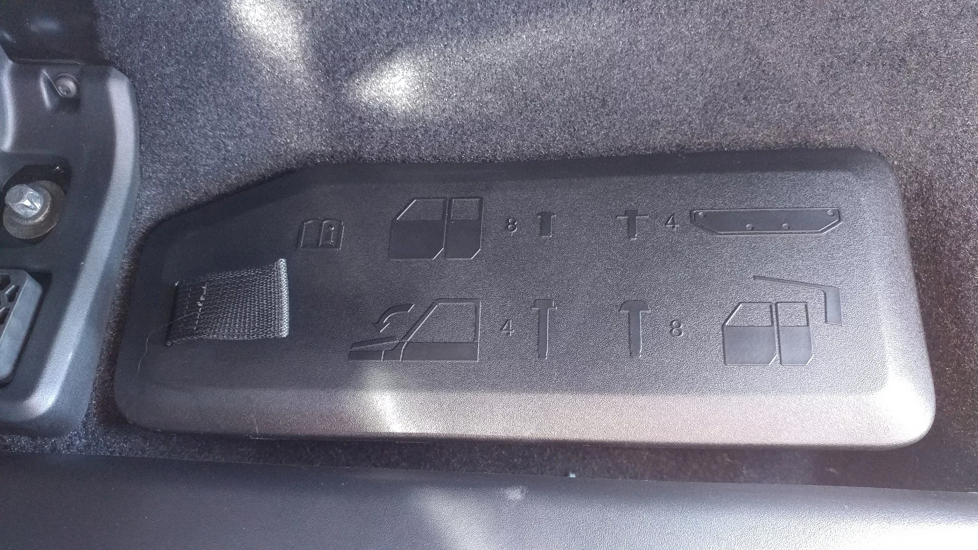 A "map" of where the bolts go is conveniently included on the storage container's lid