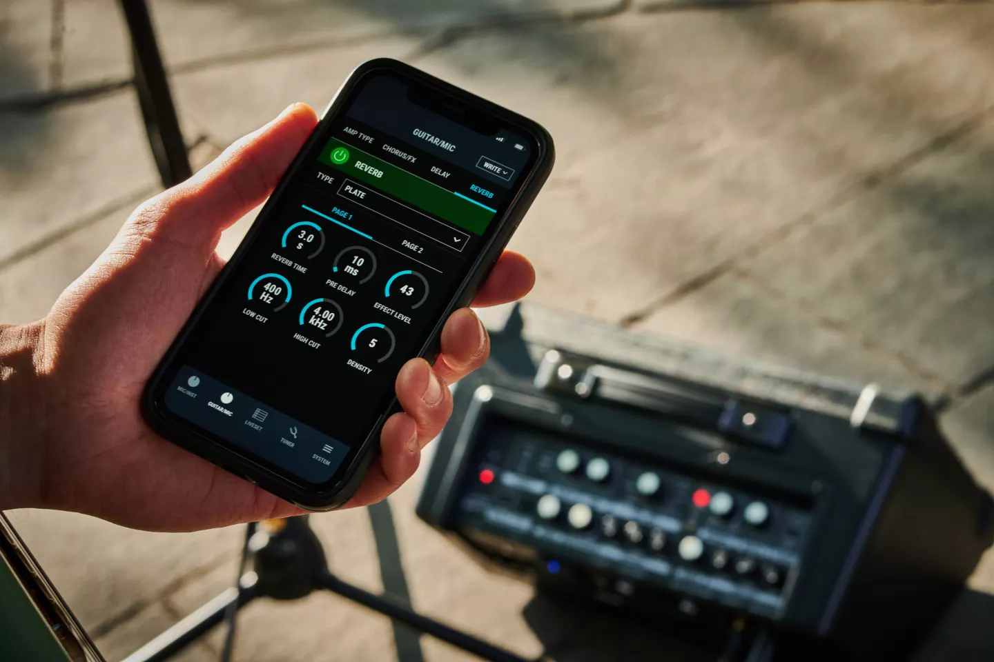 A mobile companion app is available for "extended functionality such as deep effects editing, battery level monitoring, Live Set creation, and much more"