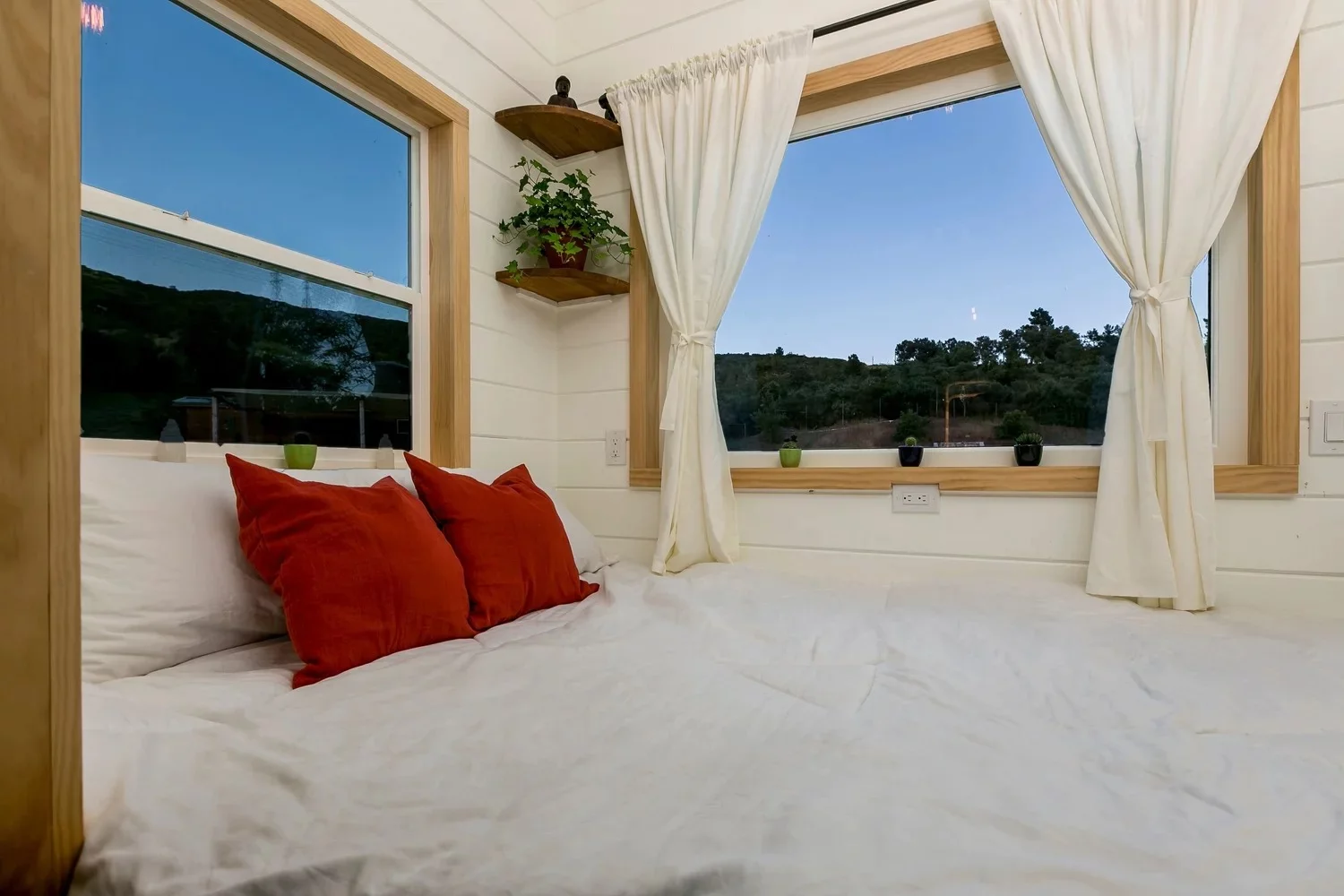 The Joshua Tree's living room, shown here with the sofas converted into a bed