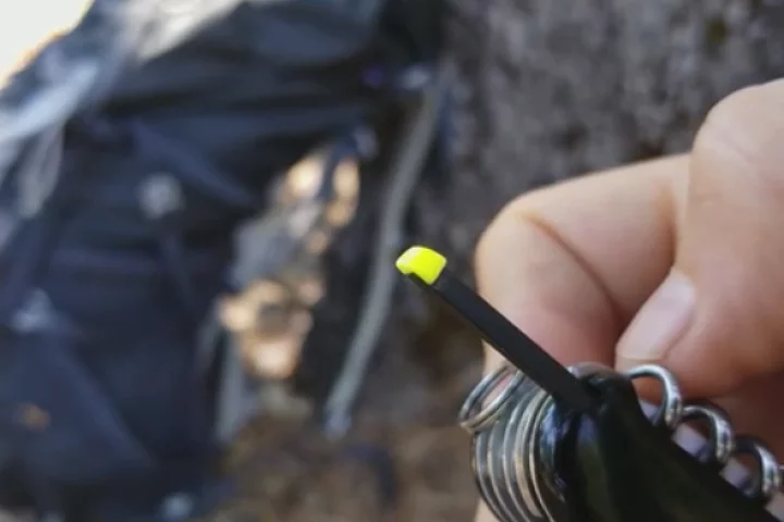 The thumb tab is designed to make the Firefly easy to pop out