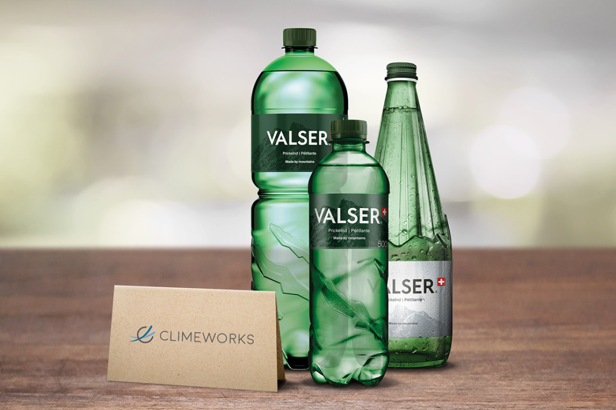 Valser mineral water, soon to feature bubbles from the air