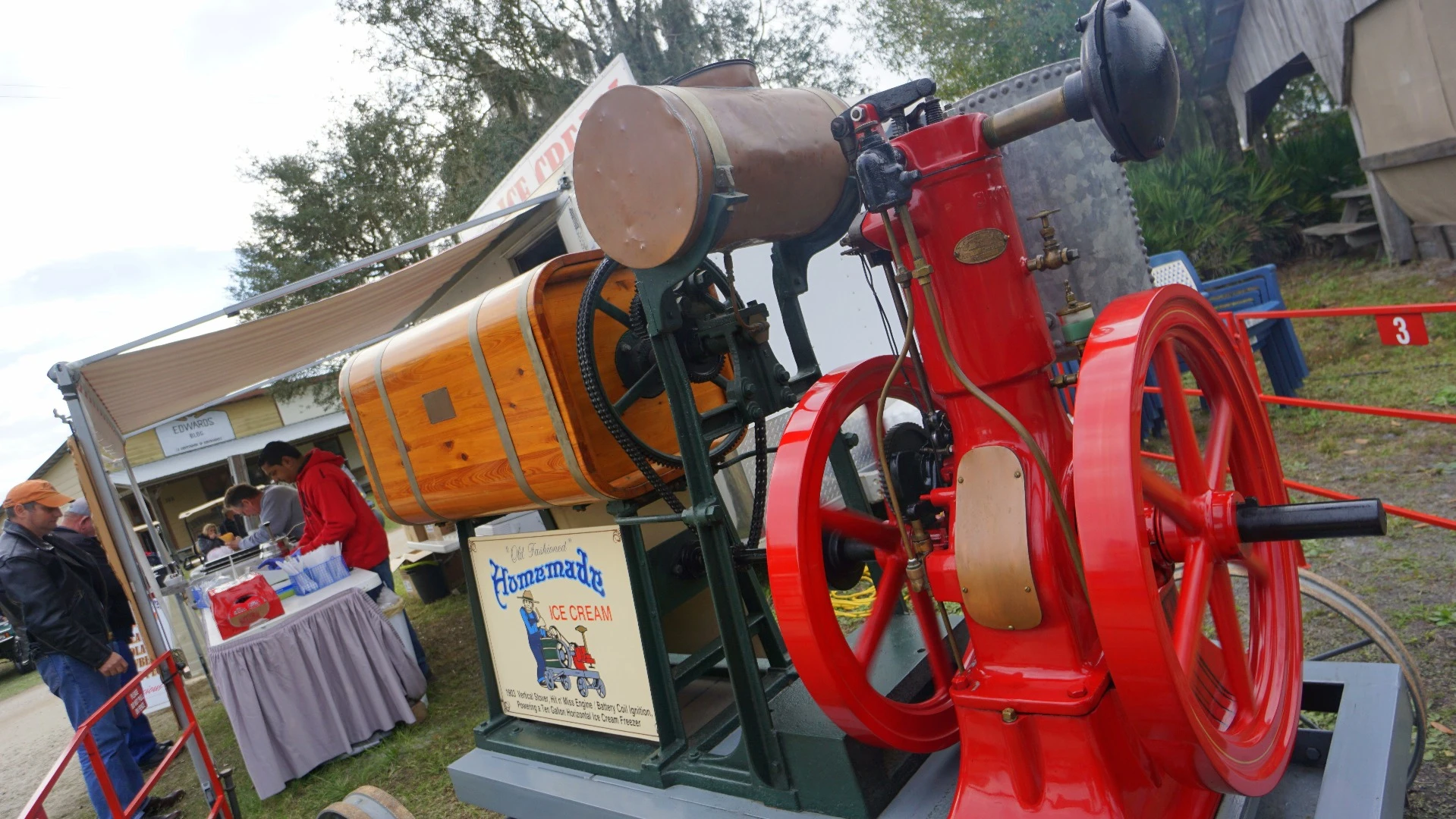 These beautifully restored antique rigs were scattered all around the park and produced different flavors at each stand