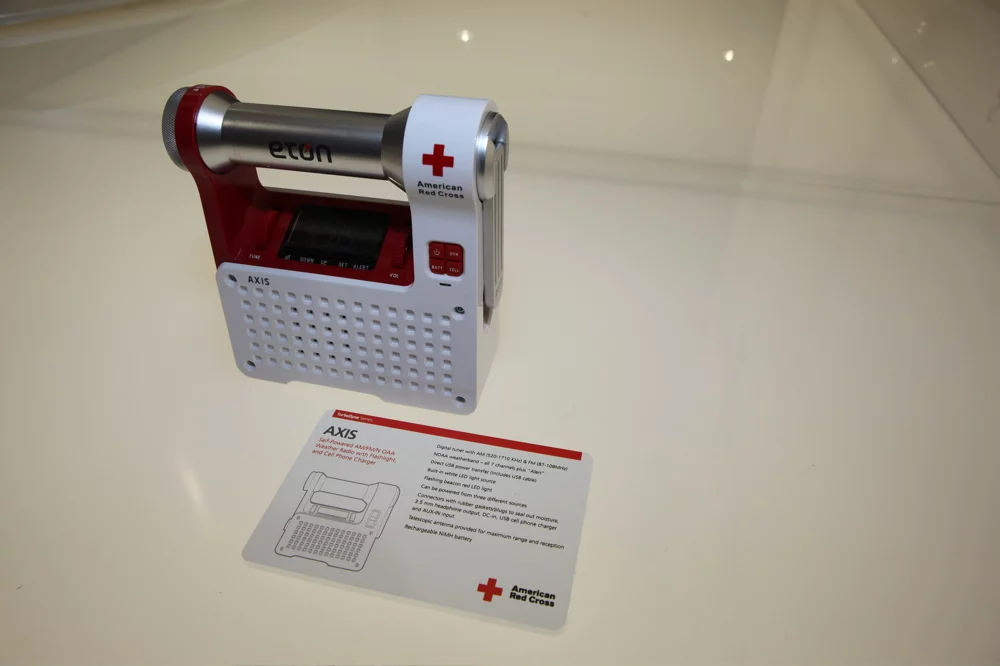 The Axis is a compact AM/FM/NOAA emergency weather radio