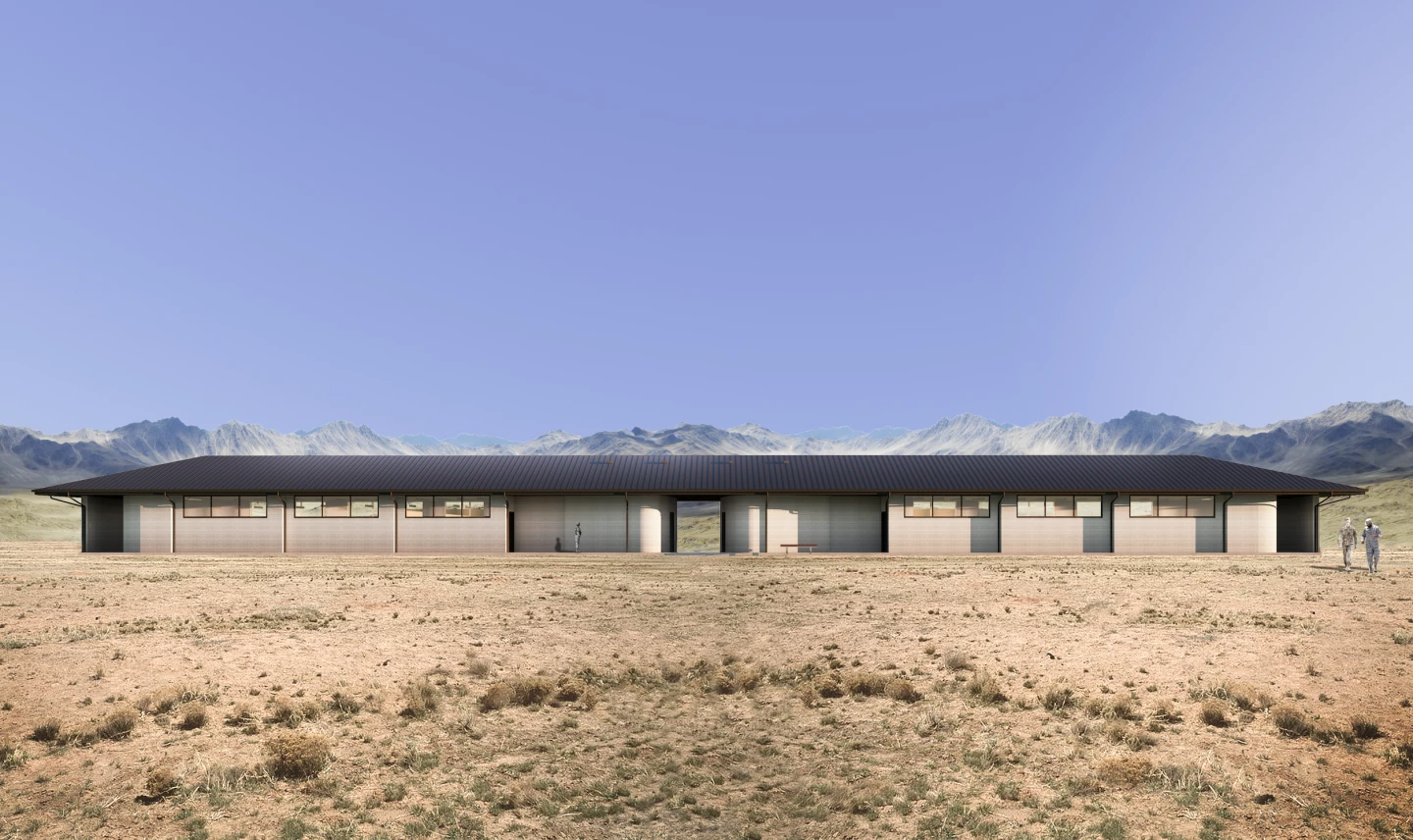 Construction work has already begun on the 3D-printed barracks
