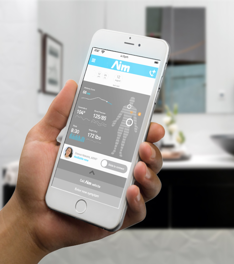 An app allows patients to self-monitor changes in collected health data