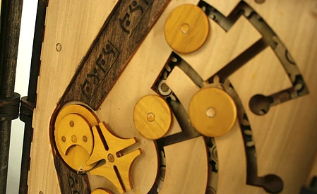 Geneva gears make up another of the puzzles
