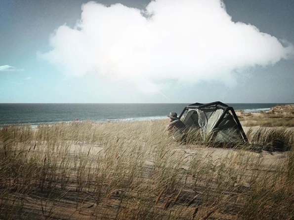 Enjoying the view back on the ground