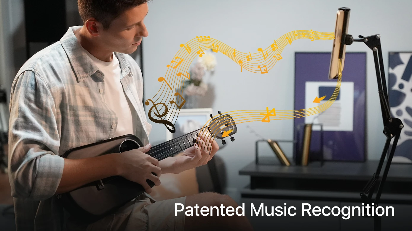 The system uses the microphone of the device running the companion app to register sounds played on the Populele 2 Pro