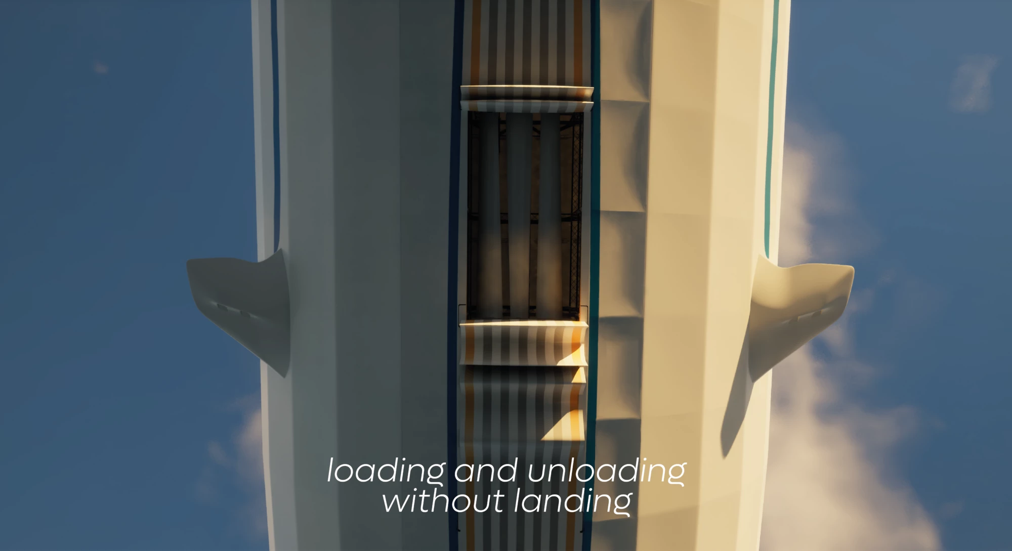 Two doors will open up the cargo hatch