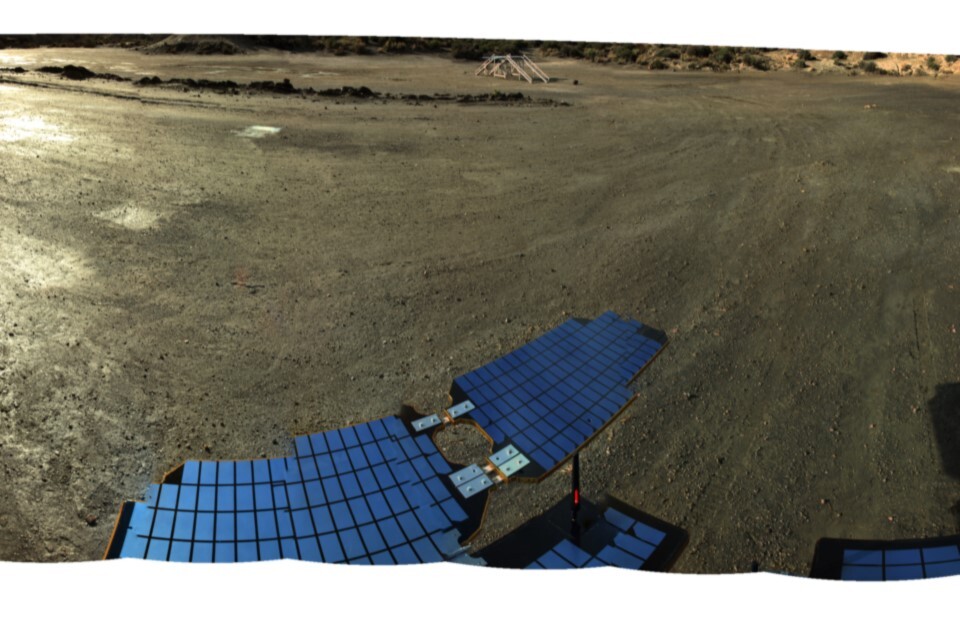 Solar panel of the test rover