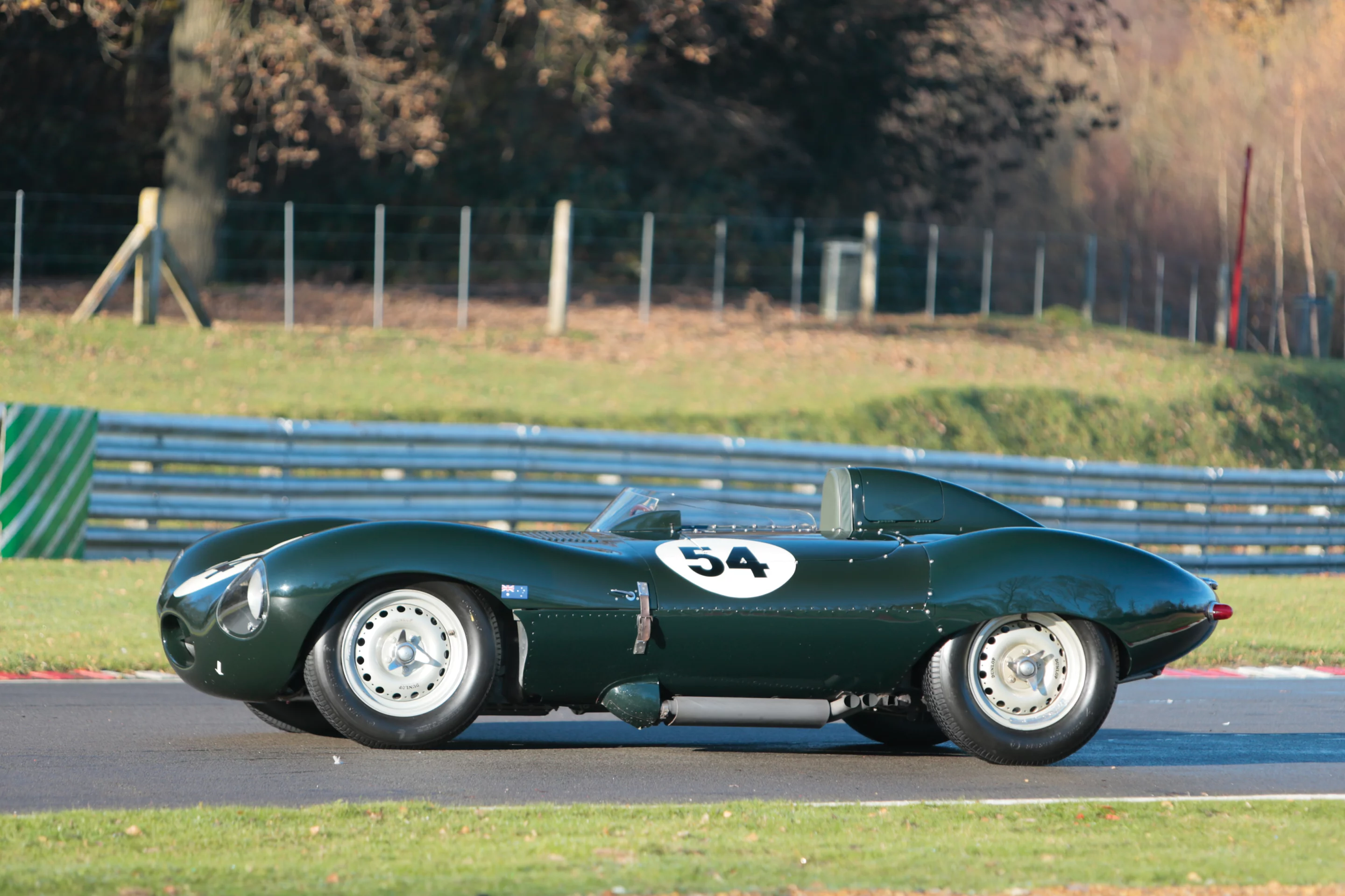 The seventh customer Jaguar D-Type produced, this highly original example was delivered new to Australia where it was campaigned by four-time Australian Drivers' Champion Bib Stillwell and subsequently owned by 1970 Le Mans winner Richard Attwood. The car was sold by RM Auctions in Paris in 2014 for EUR3,360,000 (US$4,996,248).