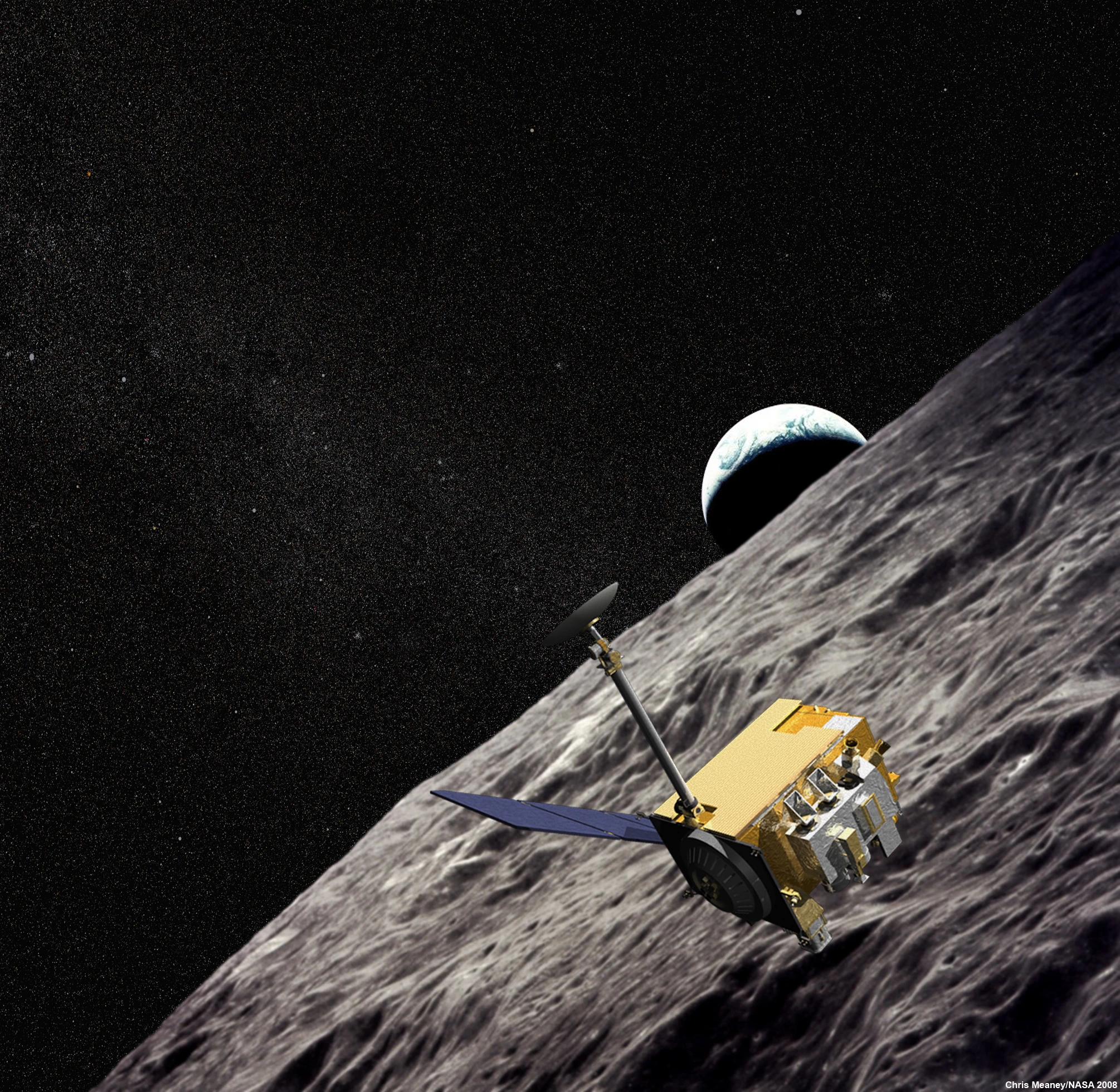 Artist's concept of the Lunar Reconnaissance Orbiter (Image: NASA)