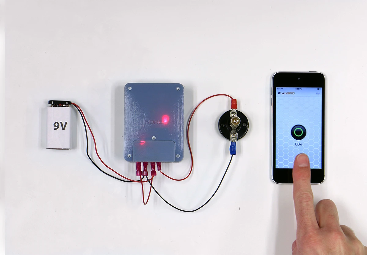 Momentary switch in the off position