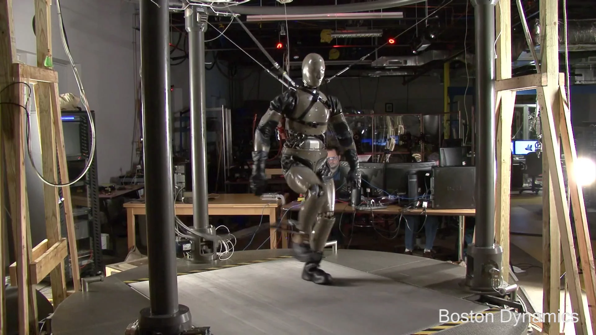 Boston Dynamics' PETMAN is a humanoid robot designed to test chemical protection suits for the U.S. military