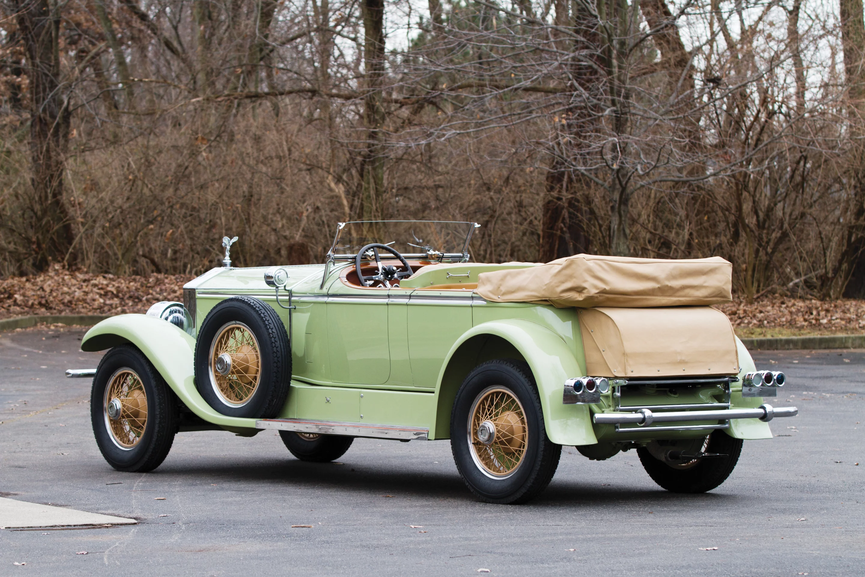 American importer of Lowenbrau beer and automotive collector Dieter Holterbosch acquired the Phantom I Ascot Tourer in December of 1977