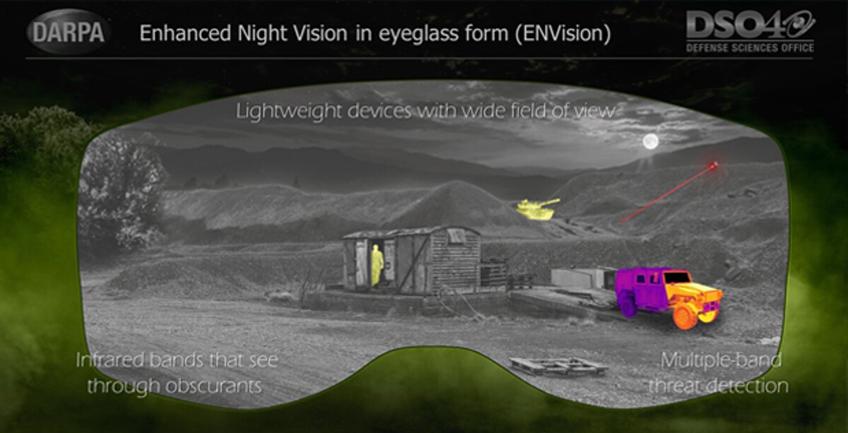 The ENVision program seeks to make night-vision eyewear with a wider field of view that is as lightweight as regular glasses