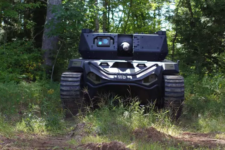 The Ripsaw M5 RCV - a mid-sized, remote controlled tank