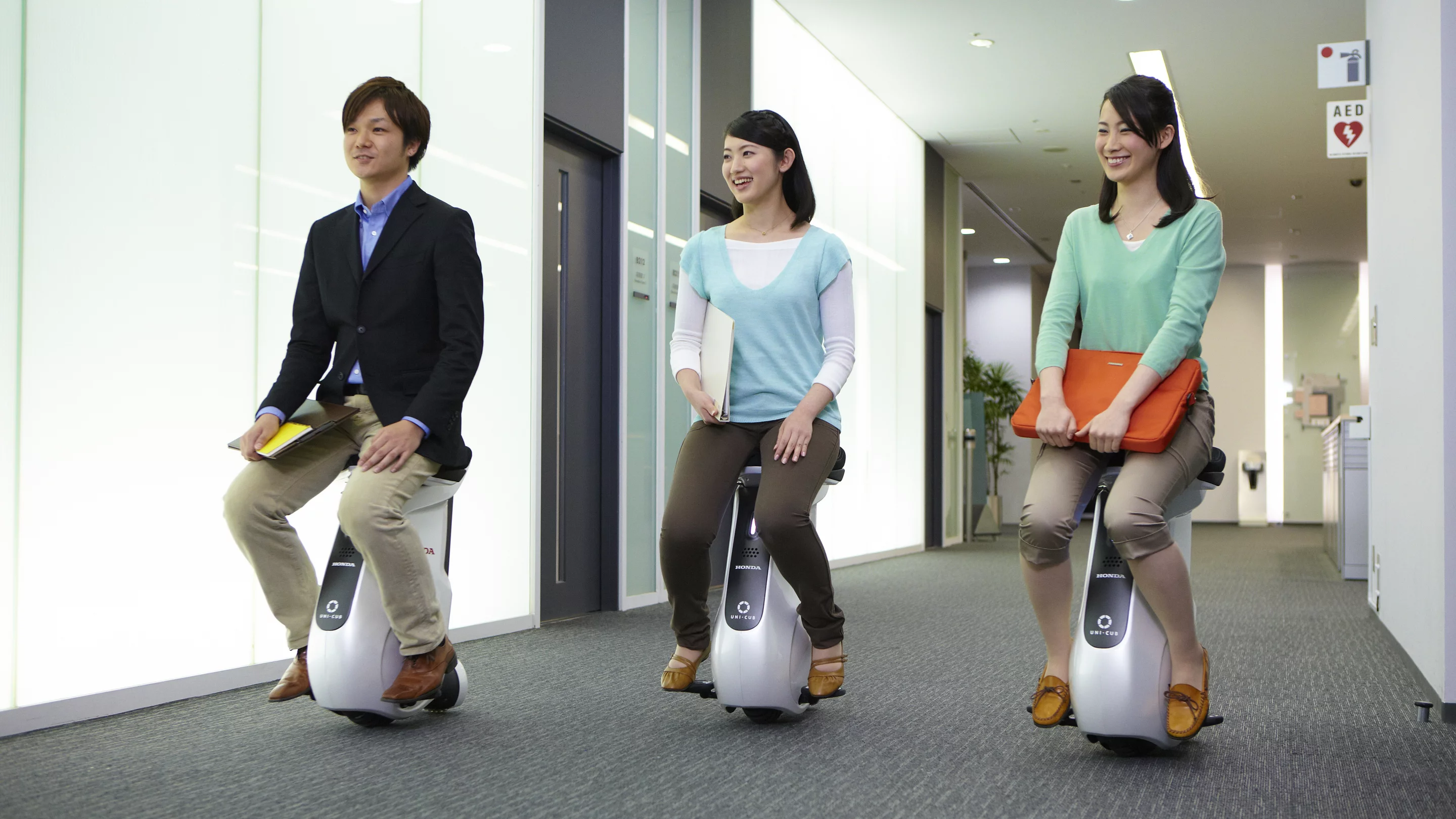 A gaggle of Honda UNI-CUBs